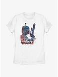 Star Wars Boba Fett Nebula Womens T-Shirt, WHITE, hi-res