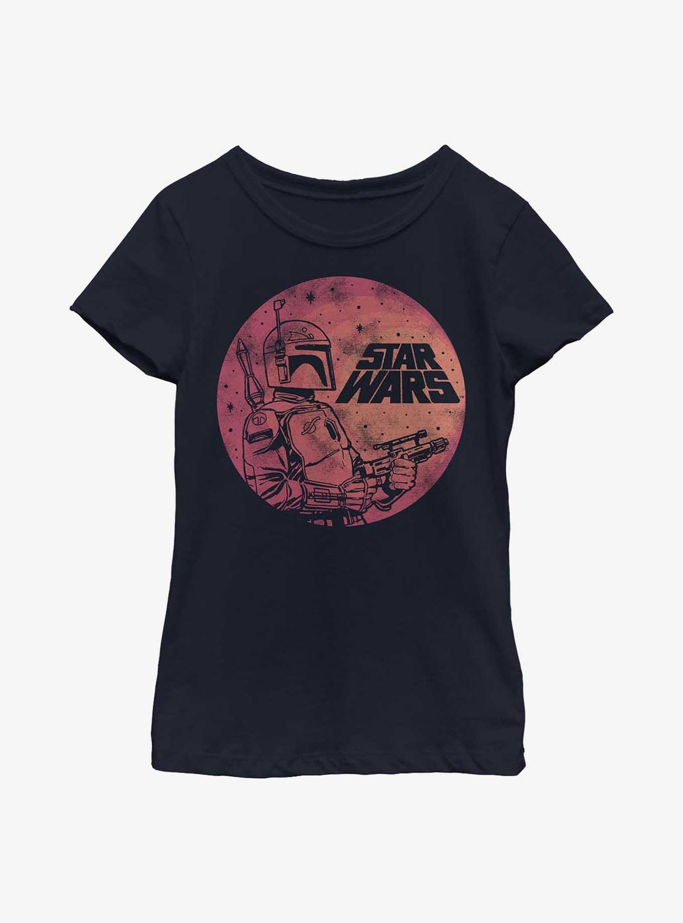 Star Wars Boba Fett Up Youth Girls T-Shirt, NAVY, hi-res
