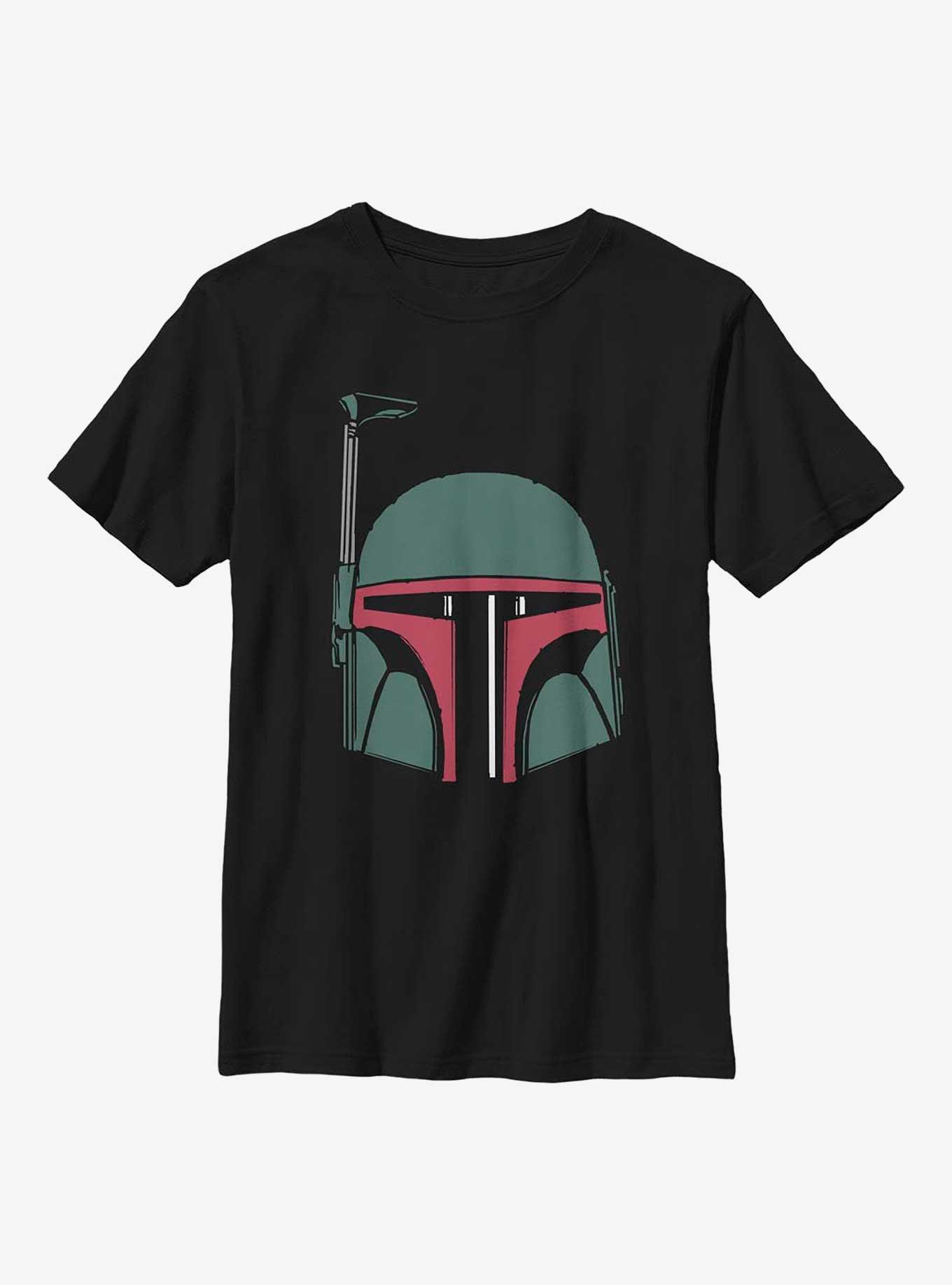 Star Wars Boba Fett Head Youth T-Shirt, BLACK, hi-res