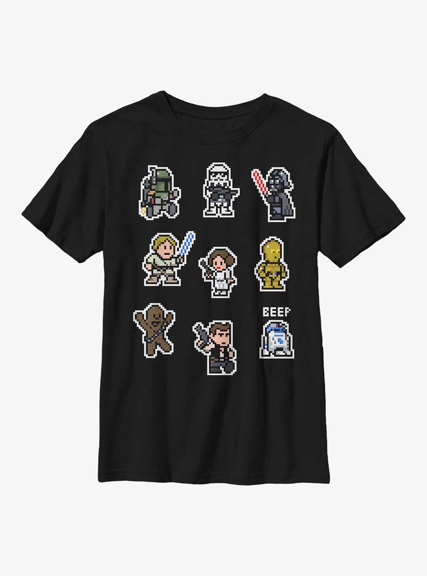 Star Wars Pixel Team Youth T-Shirt, BLACK, hi-res