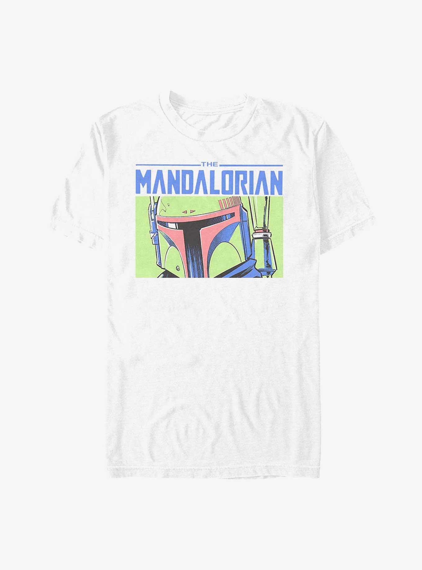 Star Wars The Mandalorian Boba Fett Closeup T-Shirt, WHITE, hi-res