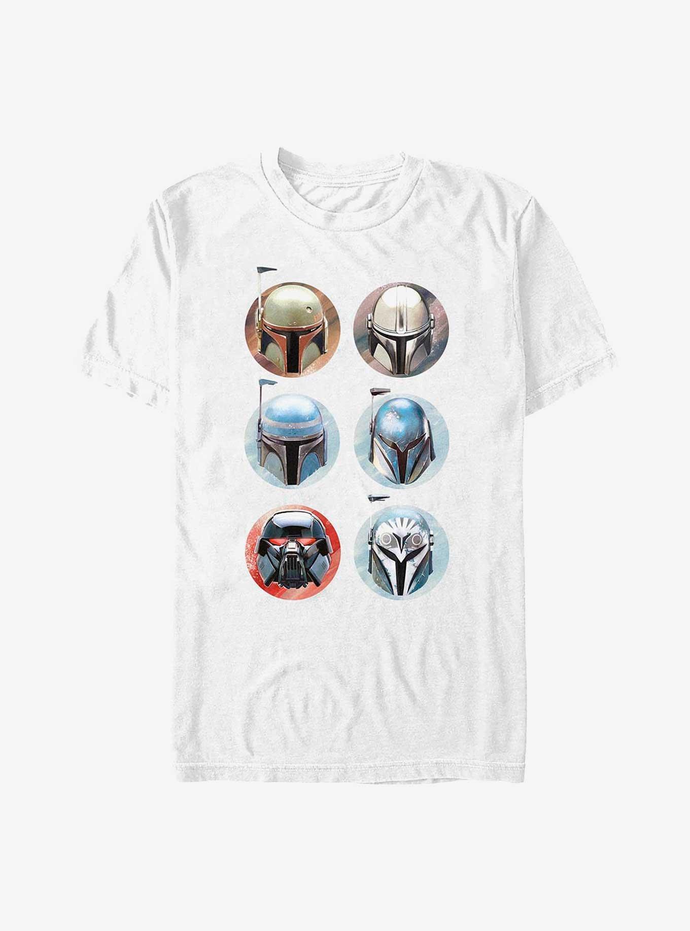 Star Wars The Mandalorian Bounty Hunter Helmets T-Shirt, , hi-res
