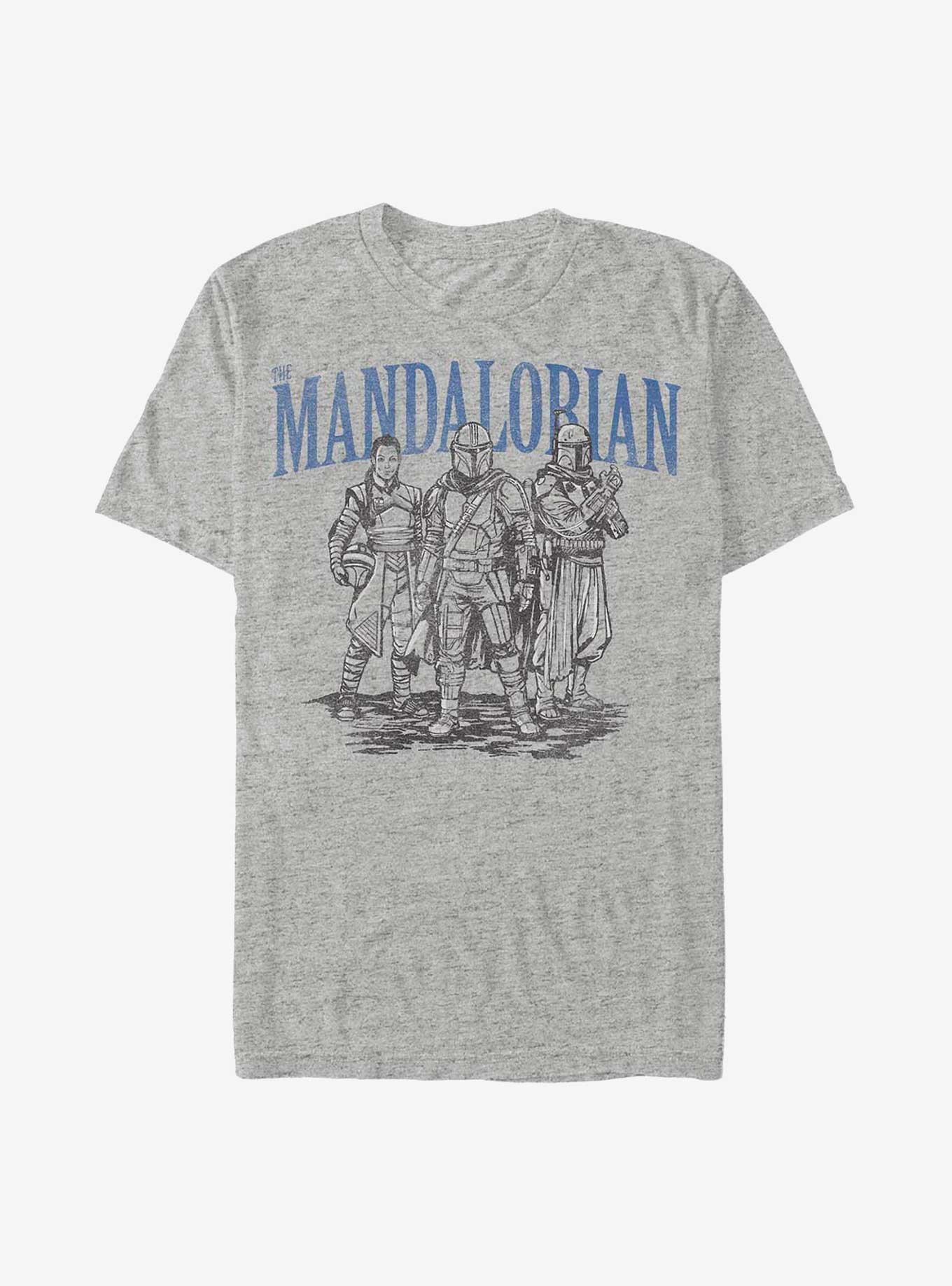 Star Wars The Mandalorian Trio Time T-Shirt, ATH HTR, hi-res