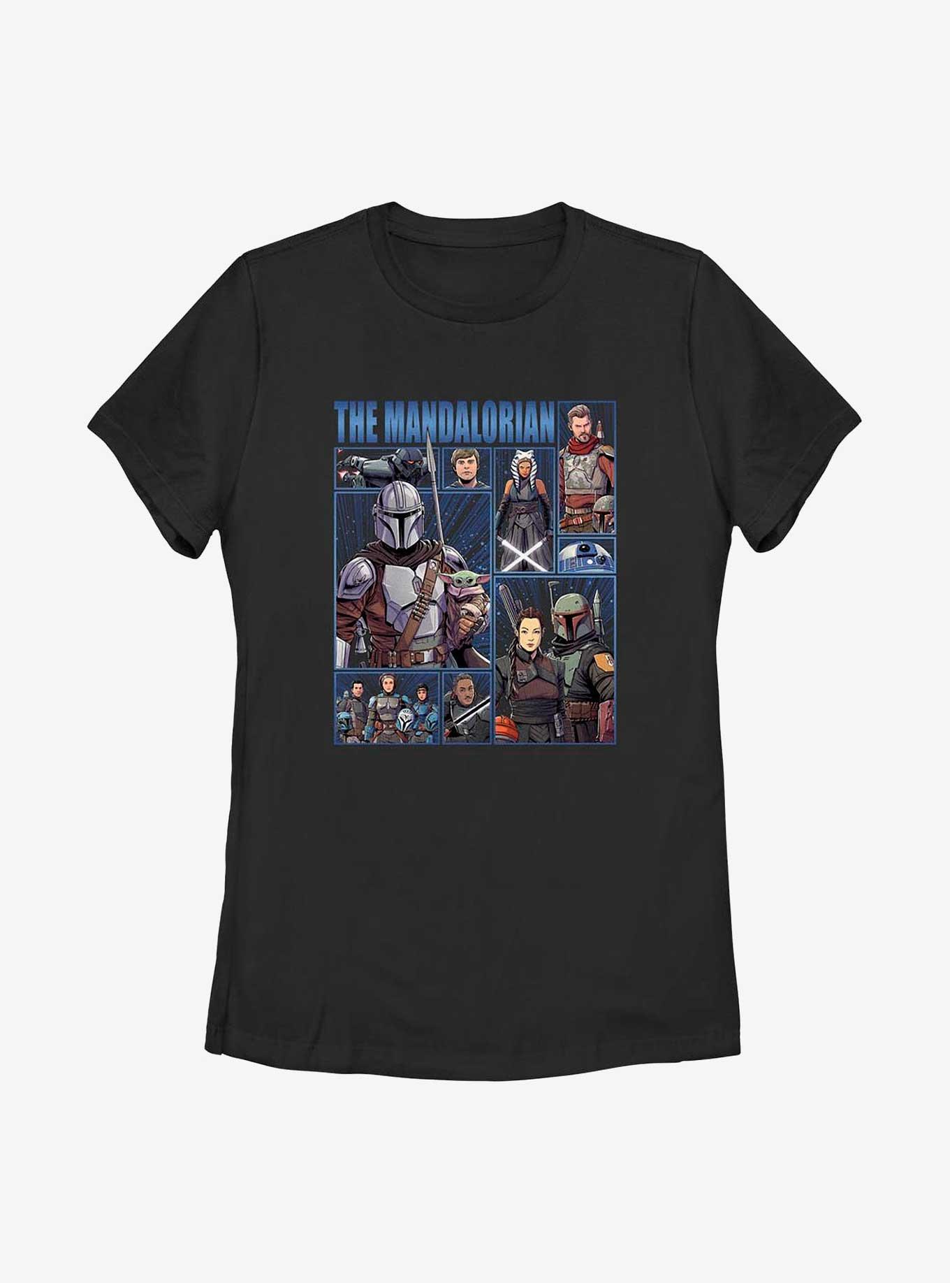 Star Wars The Mandalorian Cast Of Many Womens T-Shirt, BLACK, hi-res