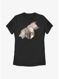 Star Wars The Mandalorian Boba Fett Helmet Womens T-Shirt, BLACK, hi-res