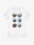 Star Wars The Mandalorian Bounty Hunter Helmets Womens T-Shirt, WHITE, hi-res