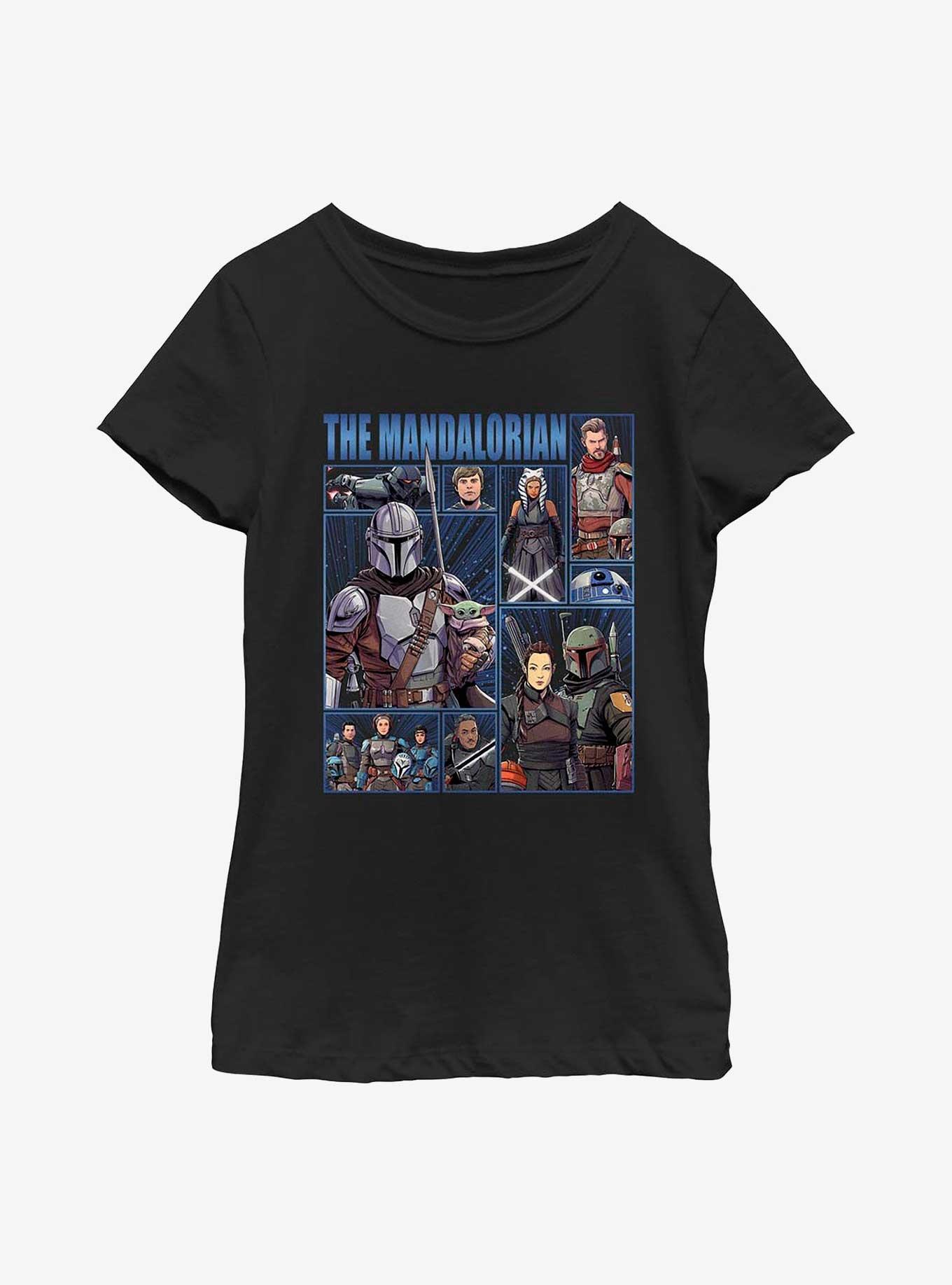 Star Wars The Mandalorian Cast Of Many Youth Girls T-Shirt, , hi-res