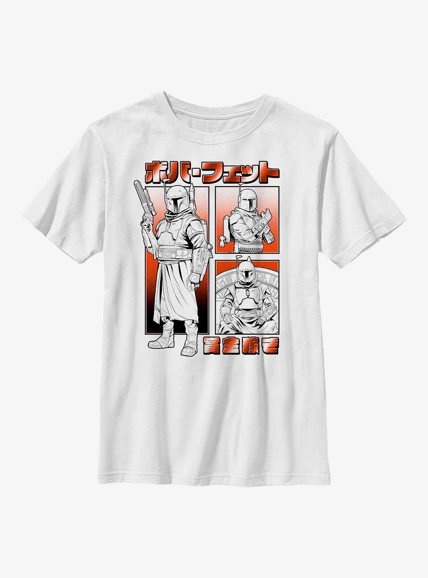 Star Wars The Mandalorian Boba Fett Manga Youth T-Shirt, , hi-res