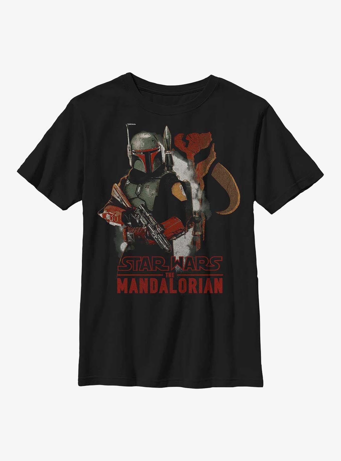 Star Wars The Mandalorian My Father's Armor Boba Fett Youth T-Shirt, BLACK, hi-res