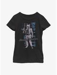 Star Wars Distressed Boba Fett Youth Girls T-Shirt, BLACK, hi-res