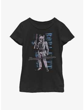 Star Wars Distressed Boba Fett Youth Girls T-Shirt, , hi-res