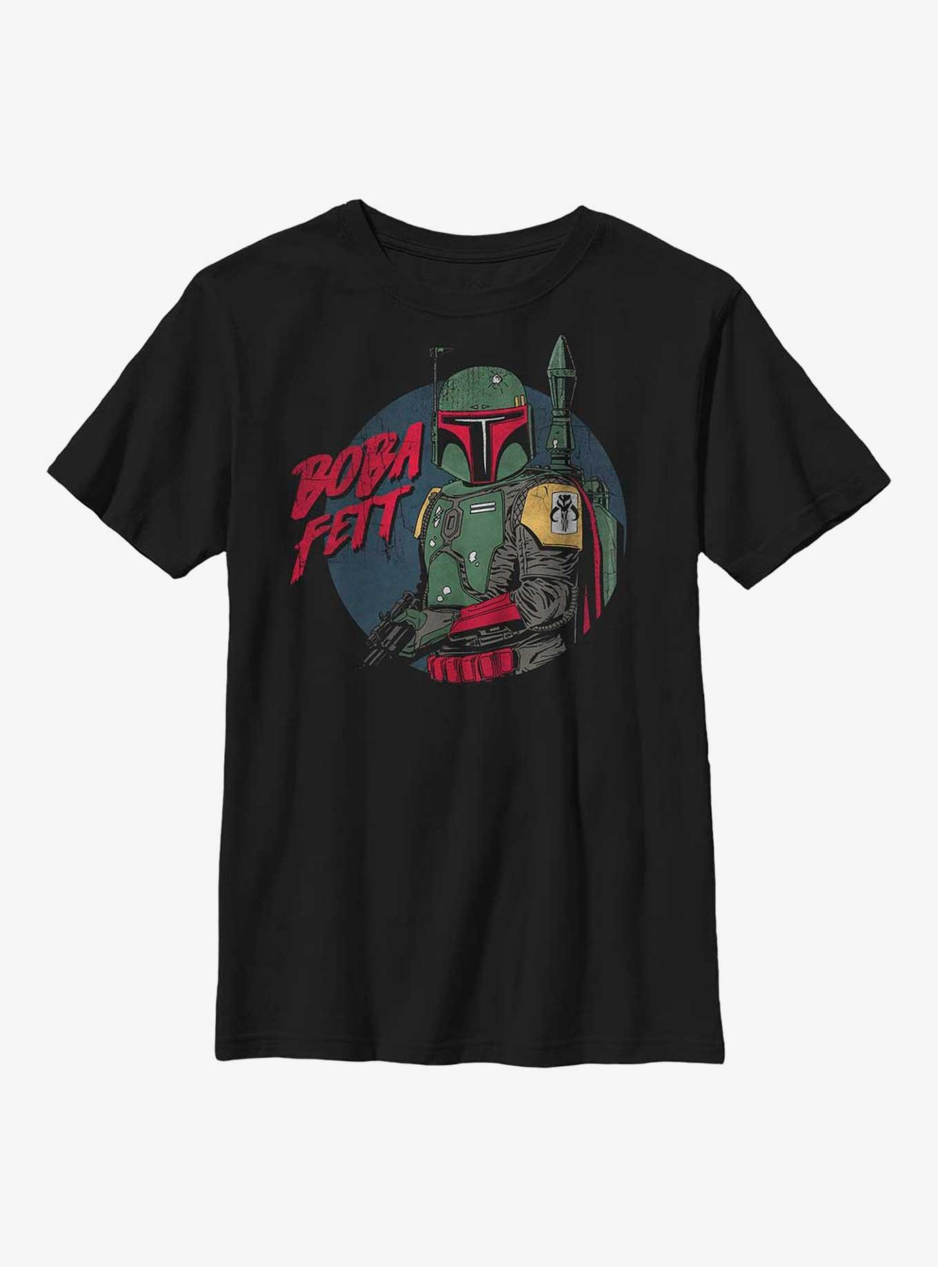 Star Wars Character Circle Boba Fett Youth T-Shirt, , hi-res