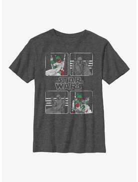 Star Wars Four Square Boba Fett Youth T-Shirt, , hi-res