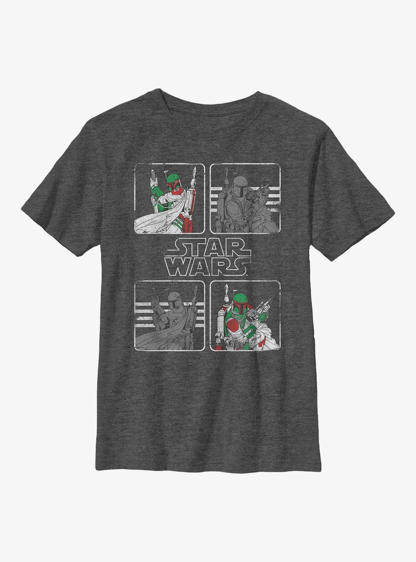 Star Wars Four Square Boba Fett Youth T-Shirt, , hi-res