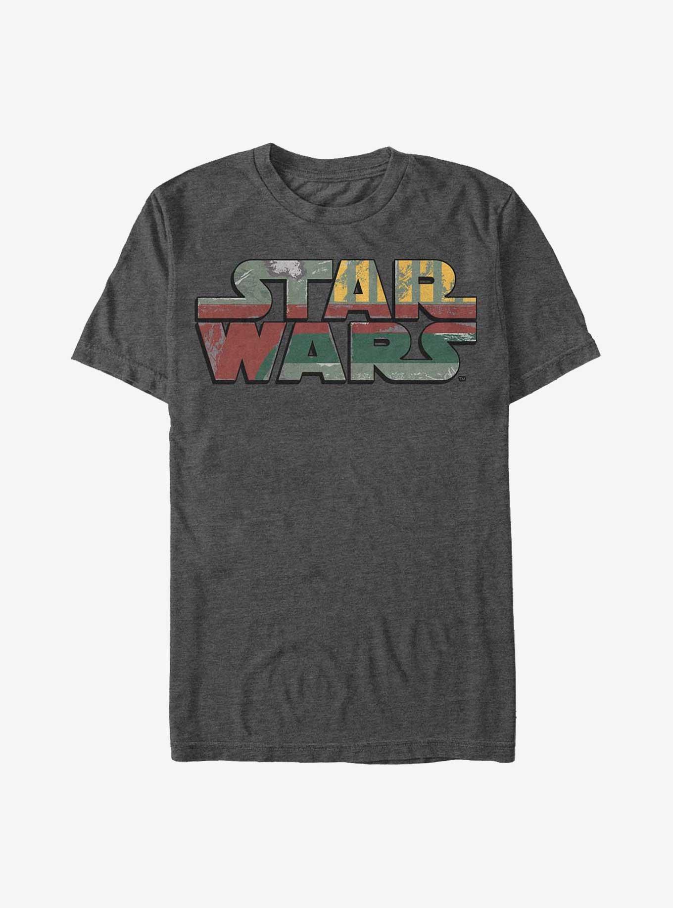 Star Wars Bounty Hunter Logo Fill T-Shirt, CHAR HTR, hi-res