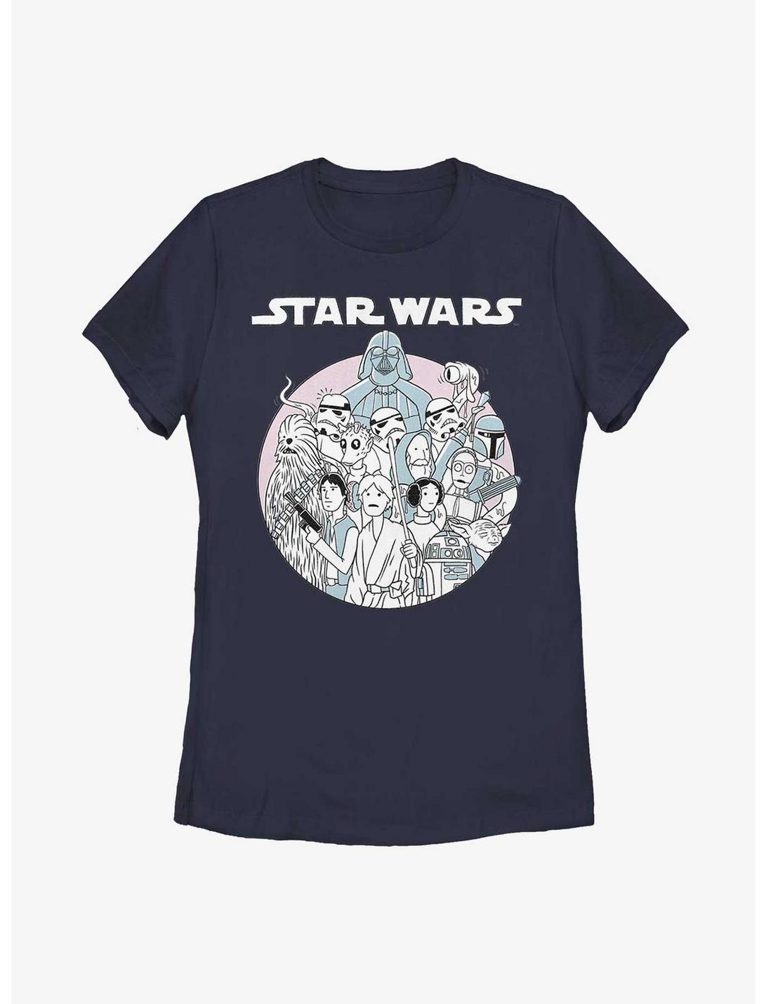 Star Wars Simple Art Crew Womens T-Shirt, NAVY, hi-res