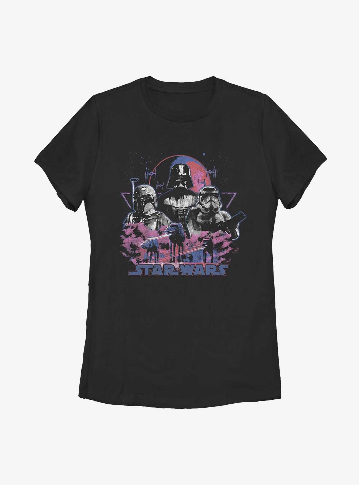 Star Wars The Empire Strikes Back Vintage Womens T-Shirt, BLACK, hi-res