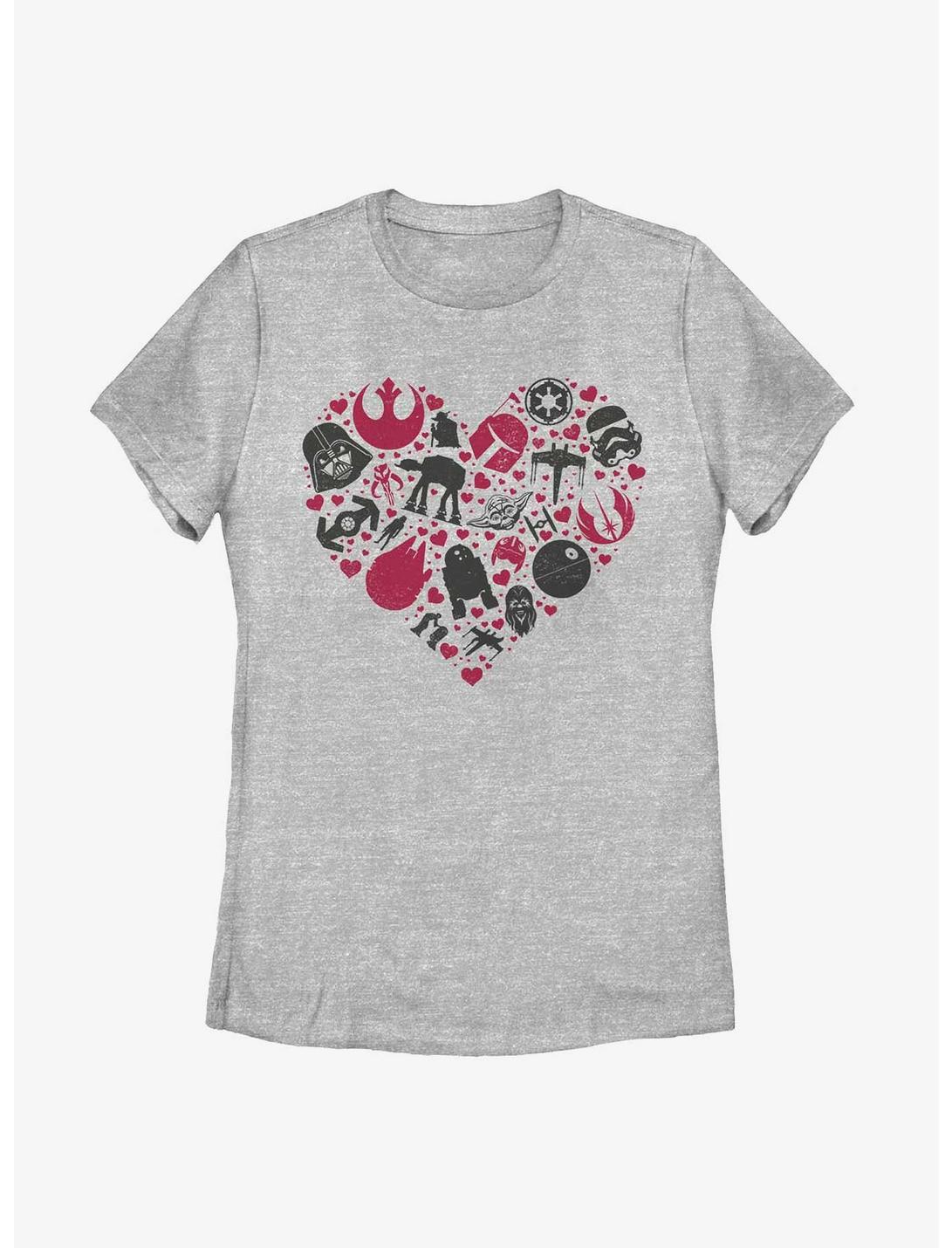 Star Wars Heart Icons Womens T-Shirt, ATH HTR, hi-res