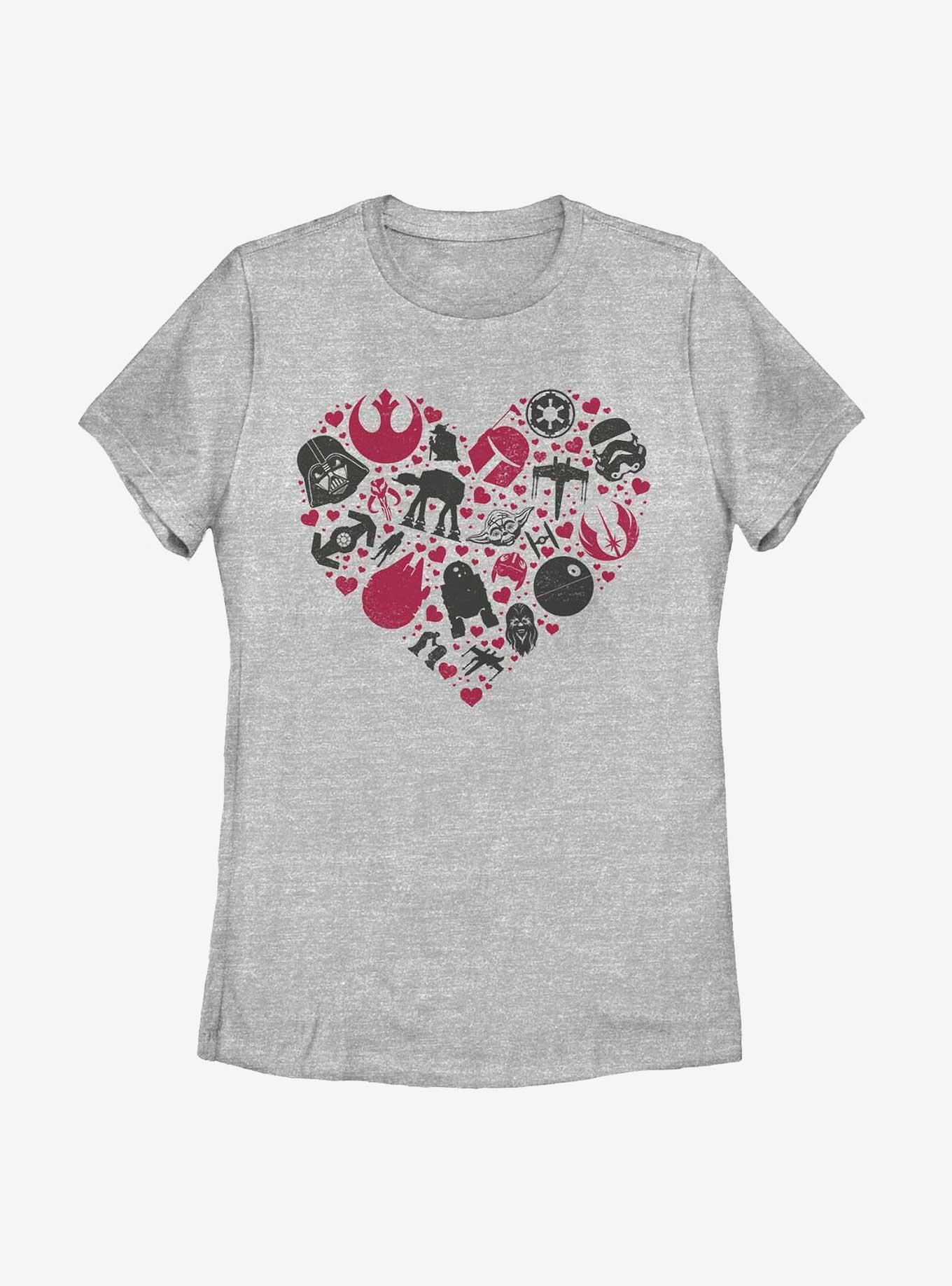 Star Wars Heart Icons Womens T-Shirt, , hi-res