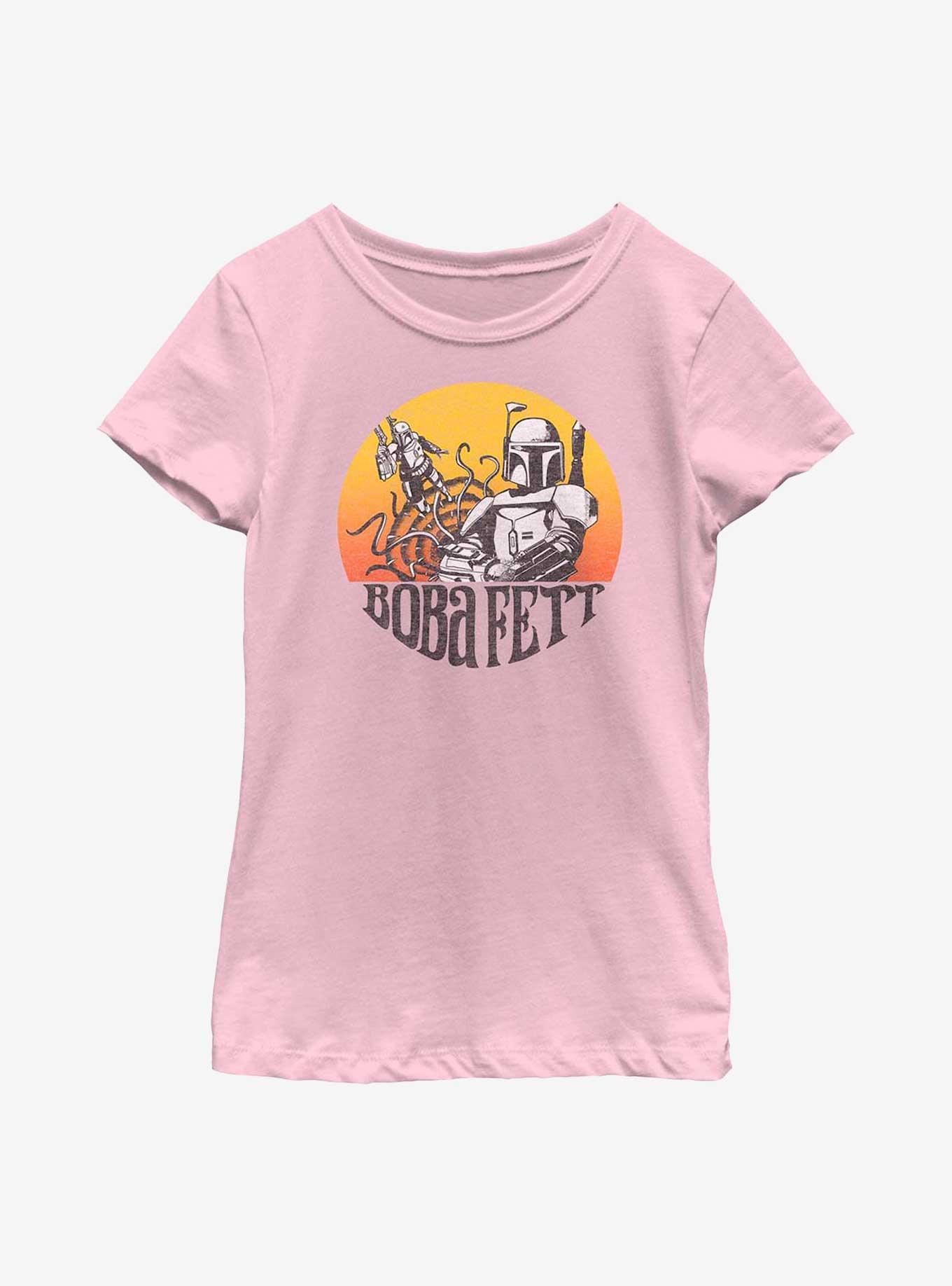 Star Wars Boba Fett Youth Girls T-Shirt, PINK, hi-res