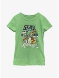 Star Wars Cloudy With A Chance Of Boba Fett Youth Girls T-Shirt, GRN APPLE, hi-res