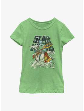 Star Wars Cloudy With A Chance Of Boba Fett Youth Girls T-Shirt, , hi-res