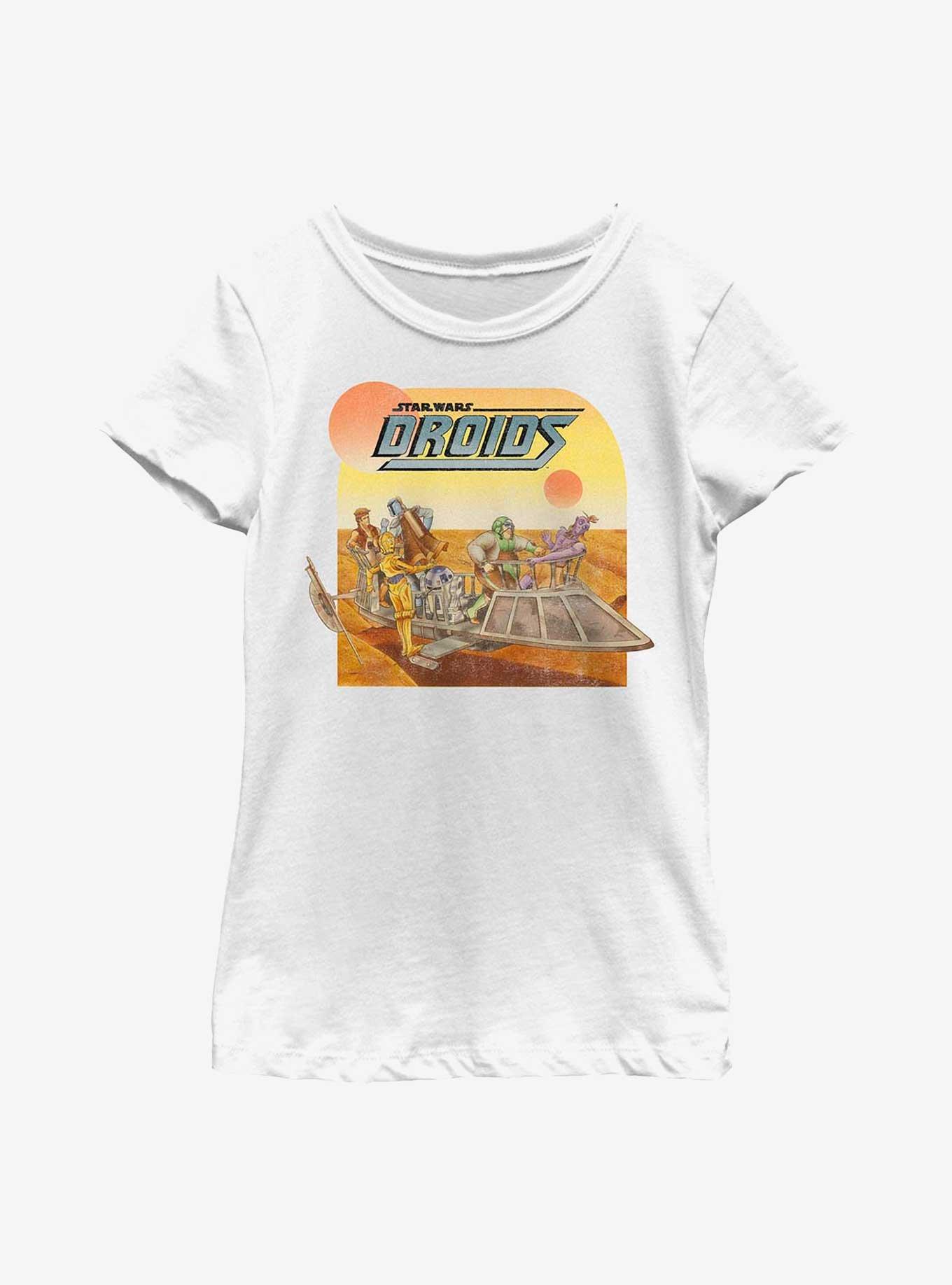 Star Wars Droid Sunset Youth Girls T-Shirt, WHITE, hi-res