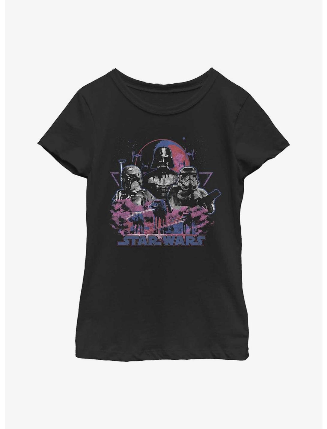 Star Wars The Empire Strikes Back Vintage Youth Girls T-Shirt, BLACK, hi-res