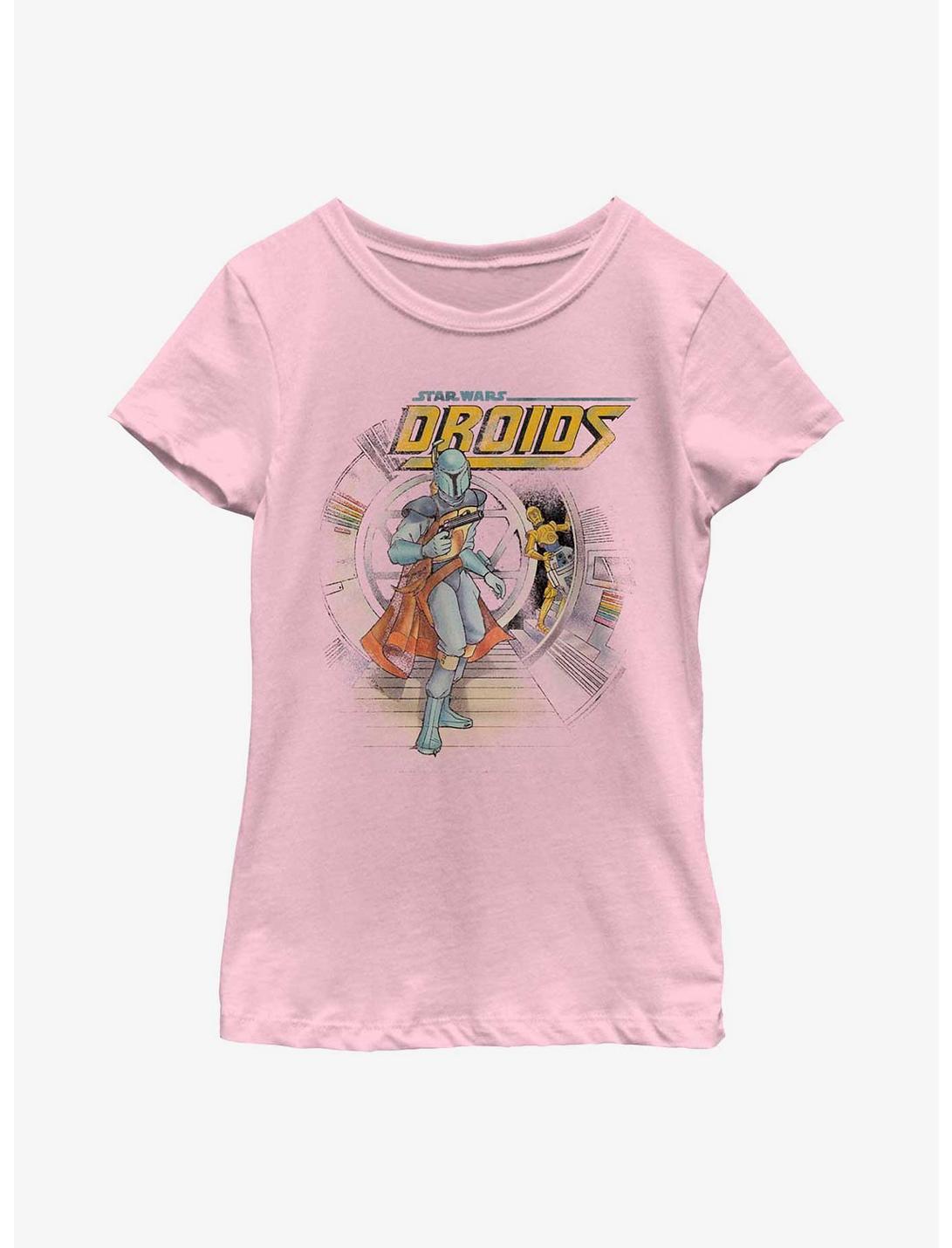 Star Wars Boba Fett Droids Youth Girls T-Shirt, PINK, hi-res