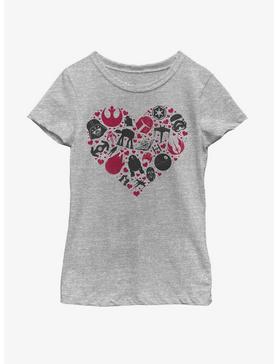 Star Wars Heart Icons Youth Girls T-Shirt, , hi-res