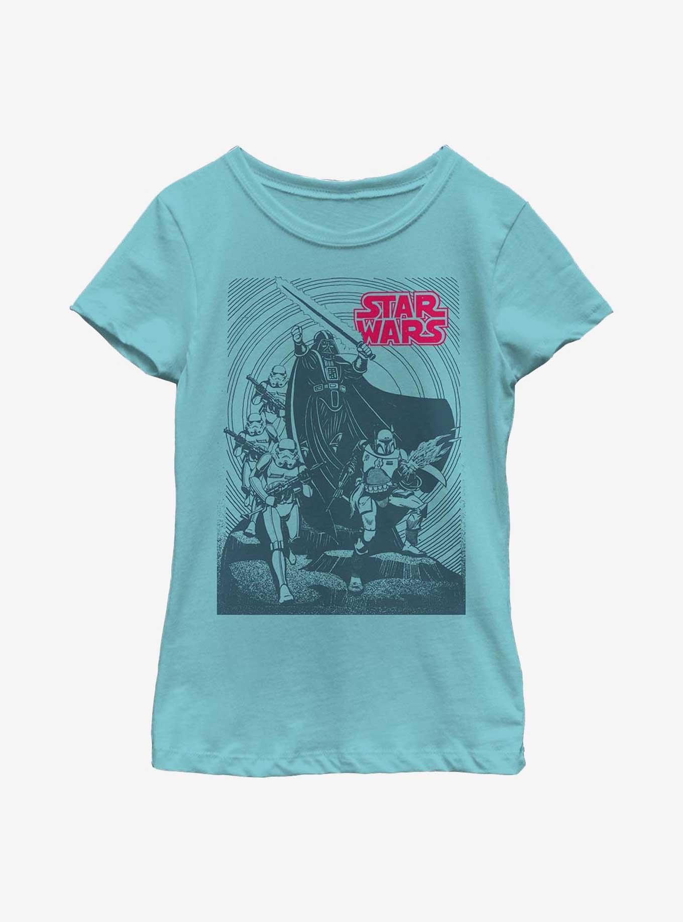 Star Wars Dark Side Cliff Youth Girls T-Shirt, TAHI BLUE, hi-res