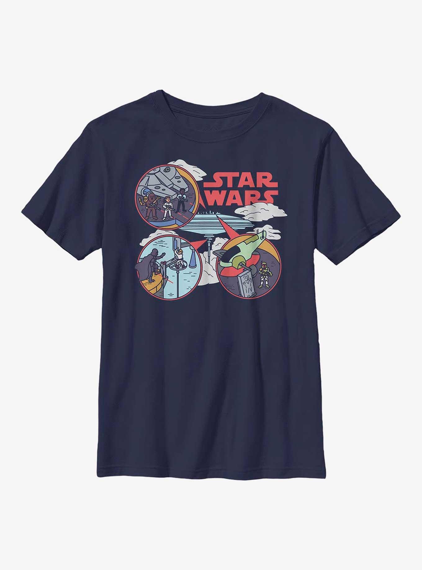 Star Wars Battles Of Bespin Youth T-Shirt, NAVY, hi-res