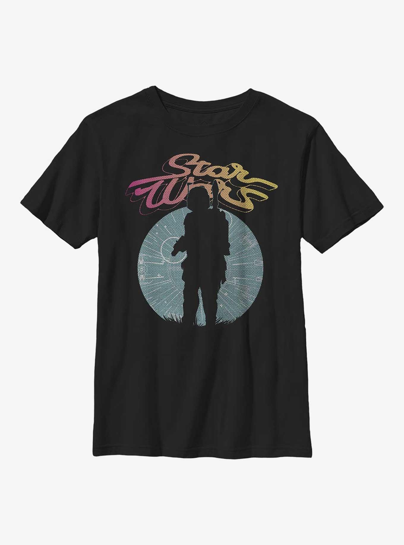 Star Wars Boba Fett Silhouette Youth T-Shirt, BLACK, hi-res