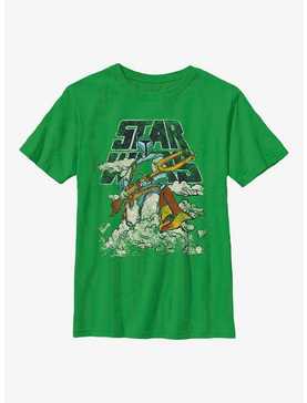 Star Wars Cloudy With A Chance Of Boba Fett Youth T-Shirt, , hi-res