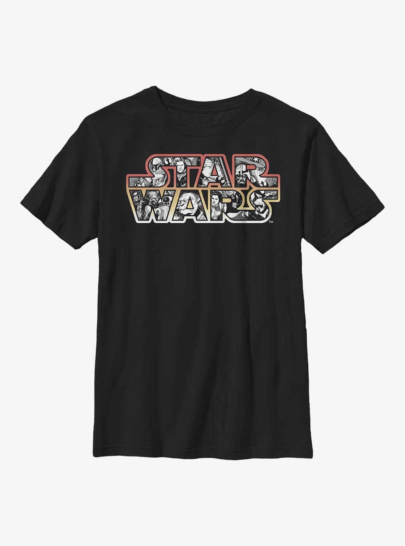 Star Wars Comic Logo Fill Youth T-Shirt, , hi-res