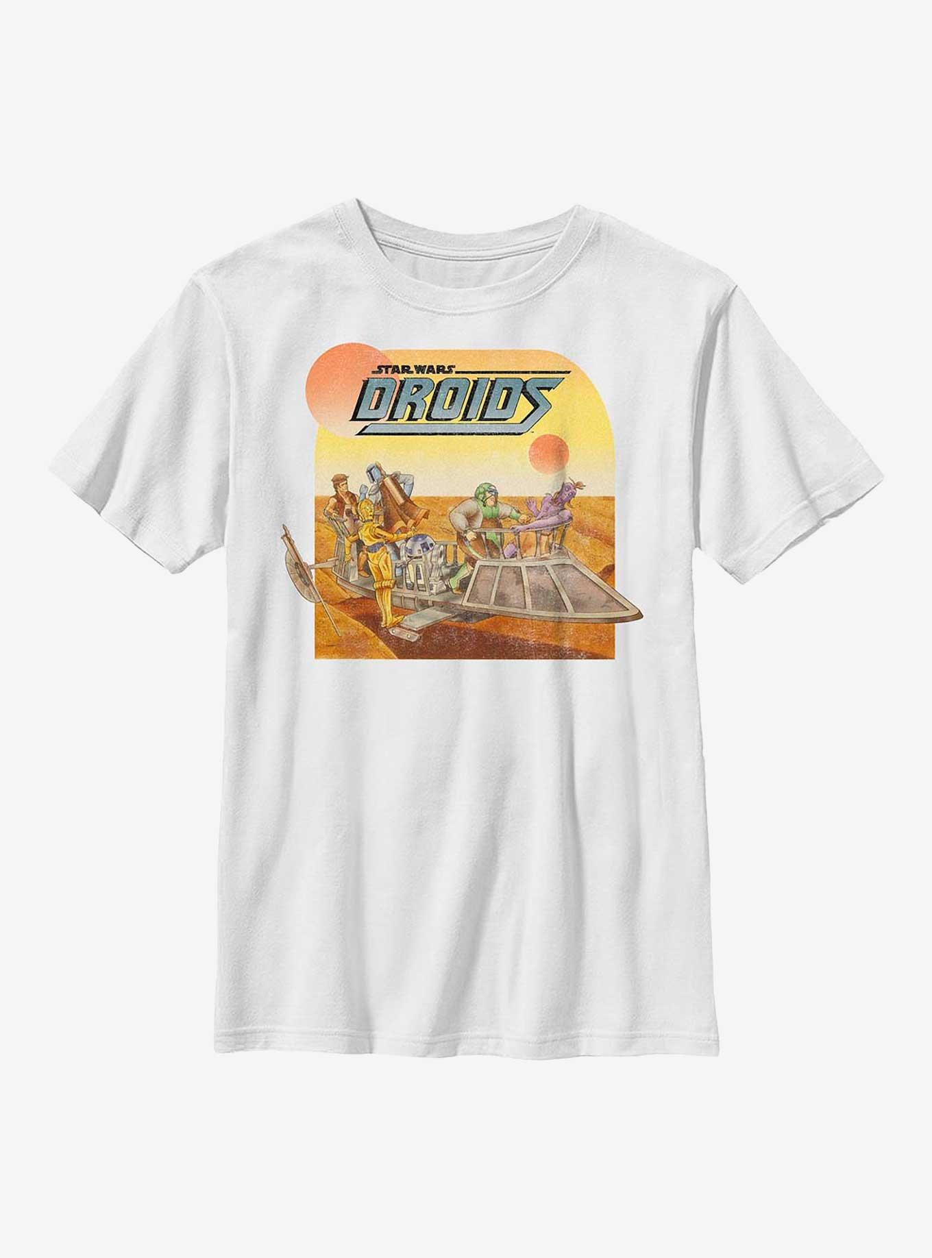 Star Wars Droid Sunset Youth T-Shirt, WHITE, hi-res
