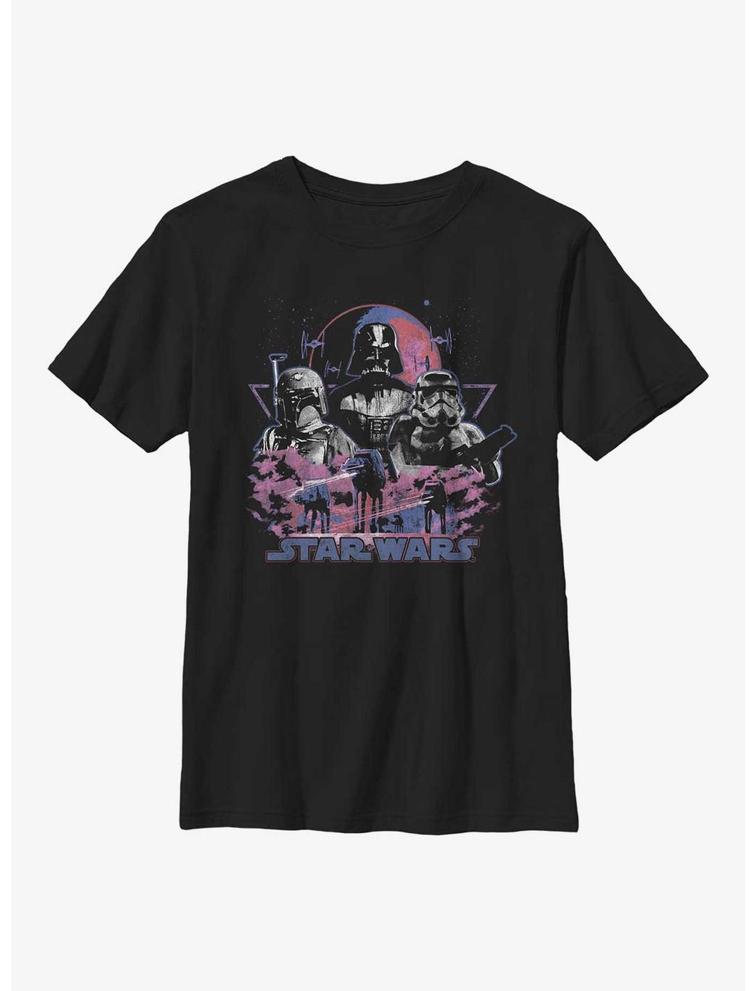 Star Wars The Empire Strikes Back Vintage Youth T-Shirt, BLACK, hi-res
