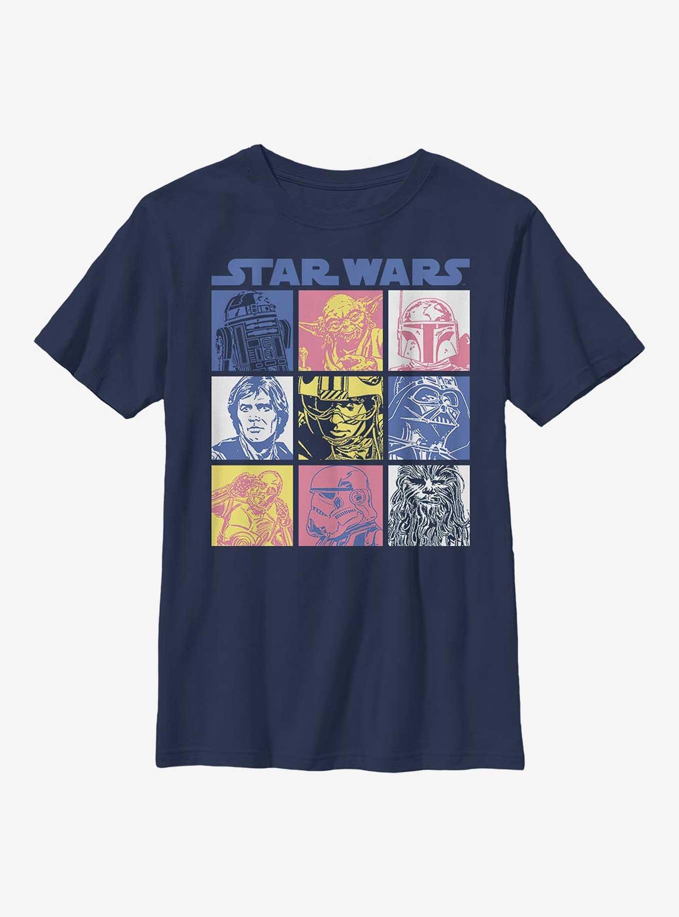 Star Wars Pastel Nine Box Youth T-Shirt, , hi-res