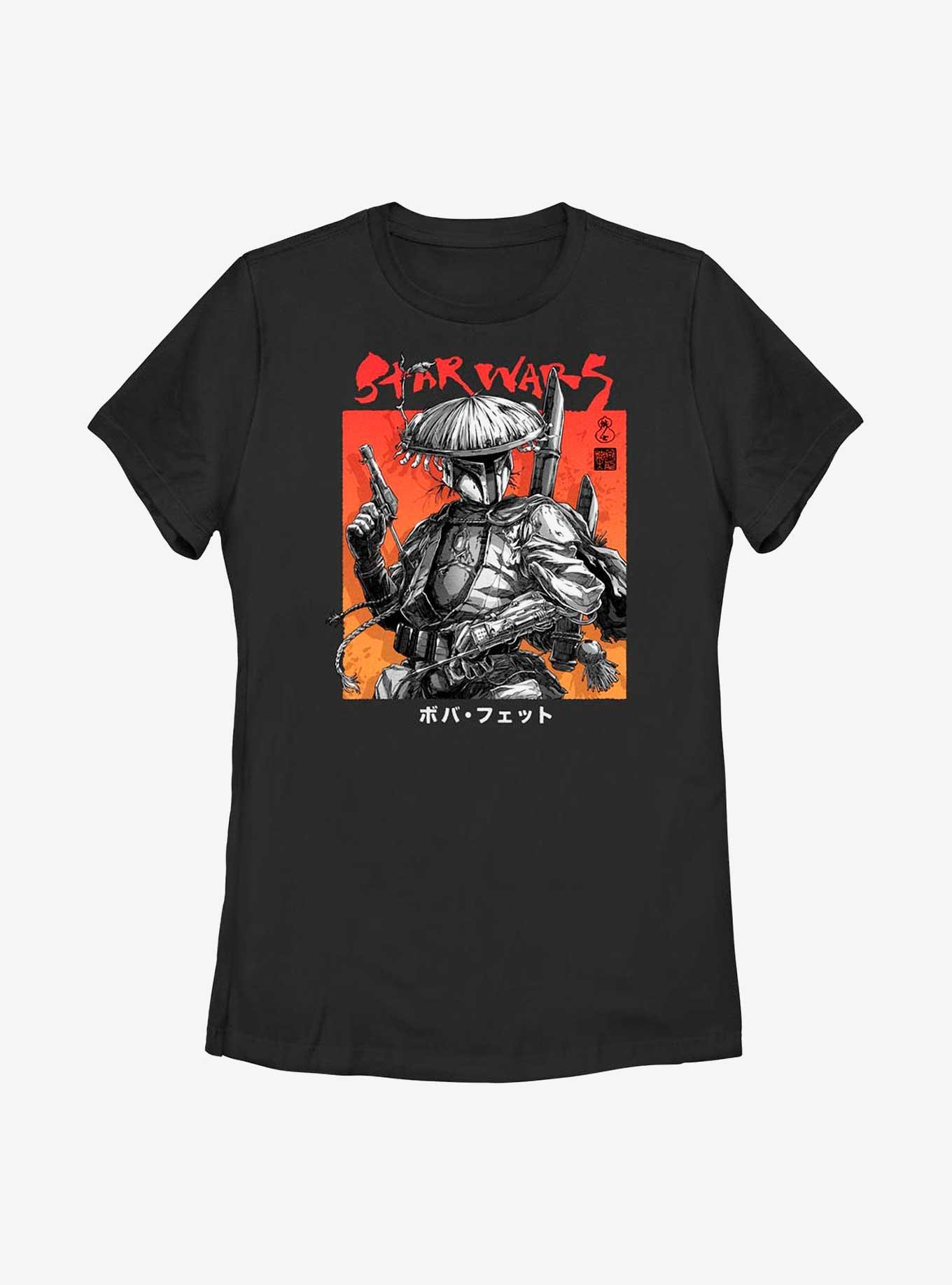 Star Wars: Visions Boba Fett Up Womens T-Shirt, BLACK, hi-res