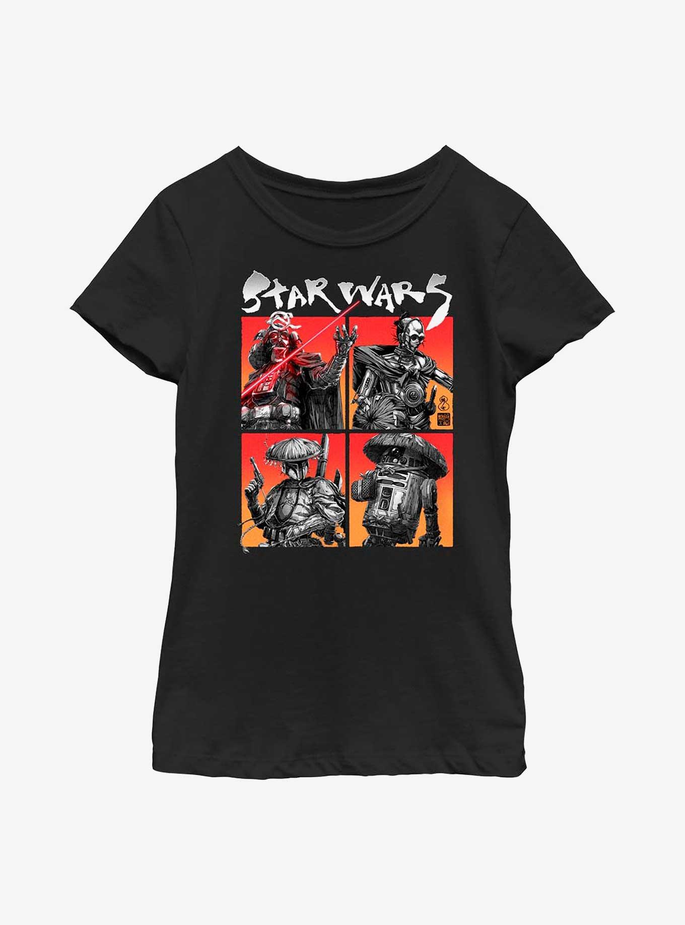 Star Wars: Visions Four On The Floor Youth Girls T-Shirt, BLACK, hi-res