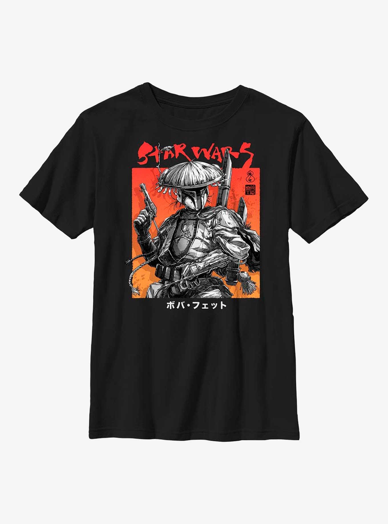 Star Wars: Visions Boba Fett Up Youth T-Shirt, BLACK, hi-res