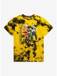 My Hero Academia Yellow Tie-Dye Trio T-Shirt, BLACK, hi-res