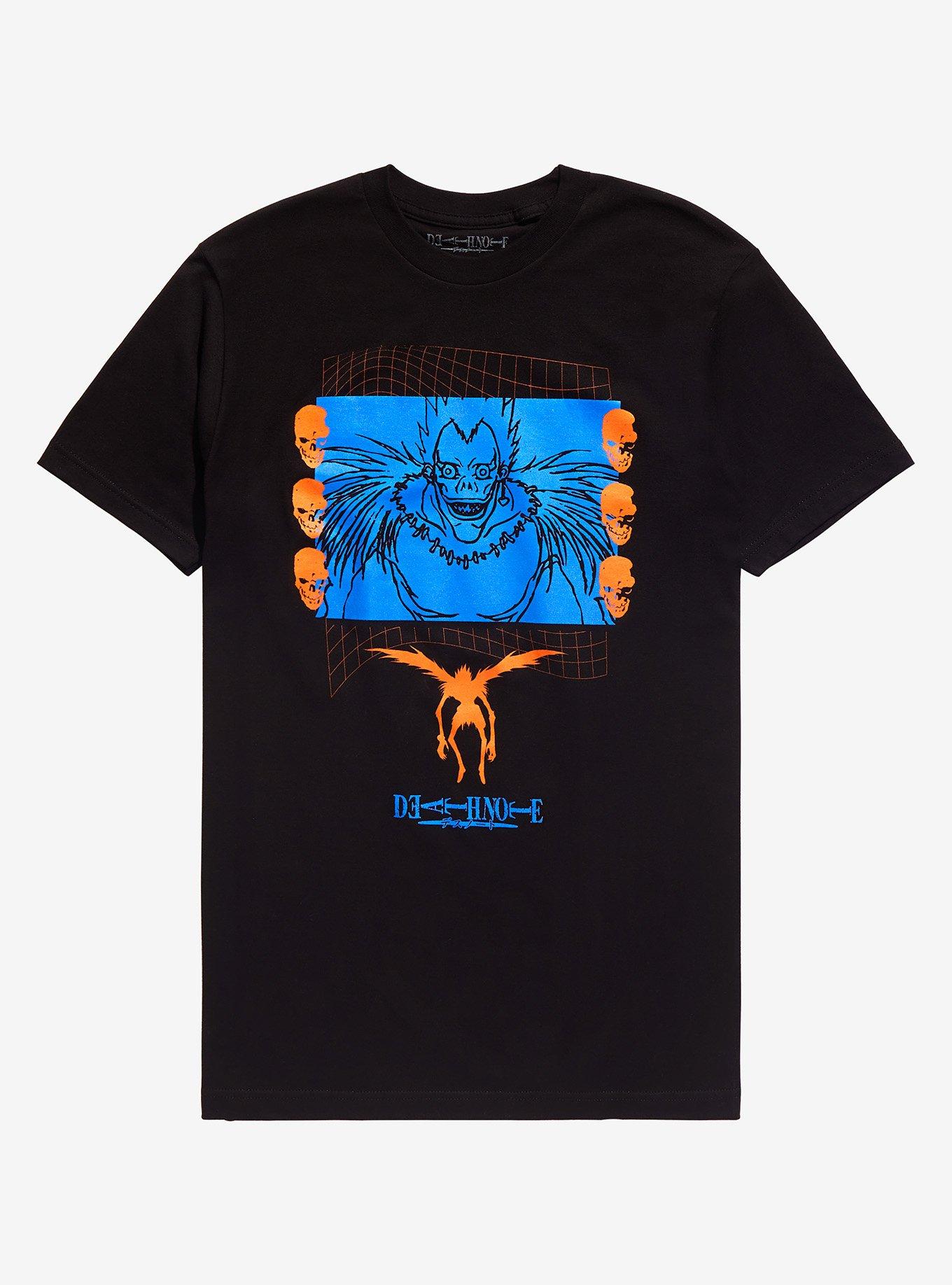 Death Note Ryuk Skulls T-Shirt, BLACK, hi-res