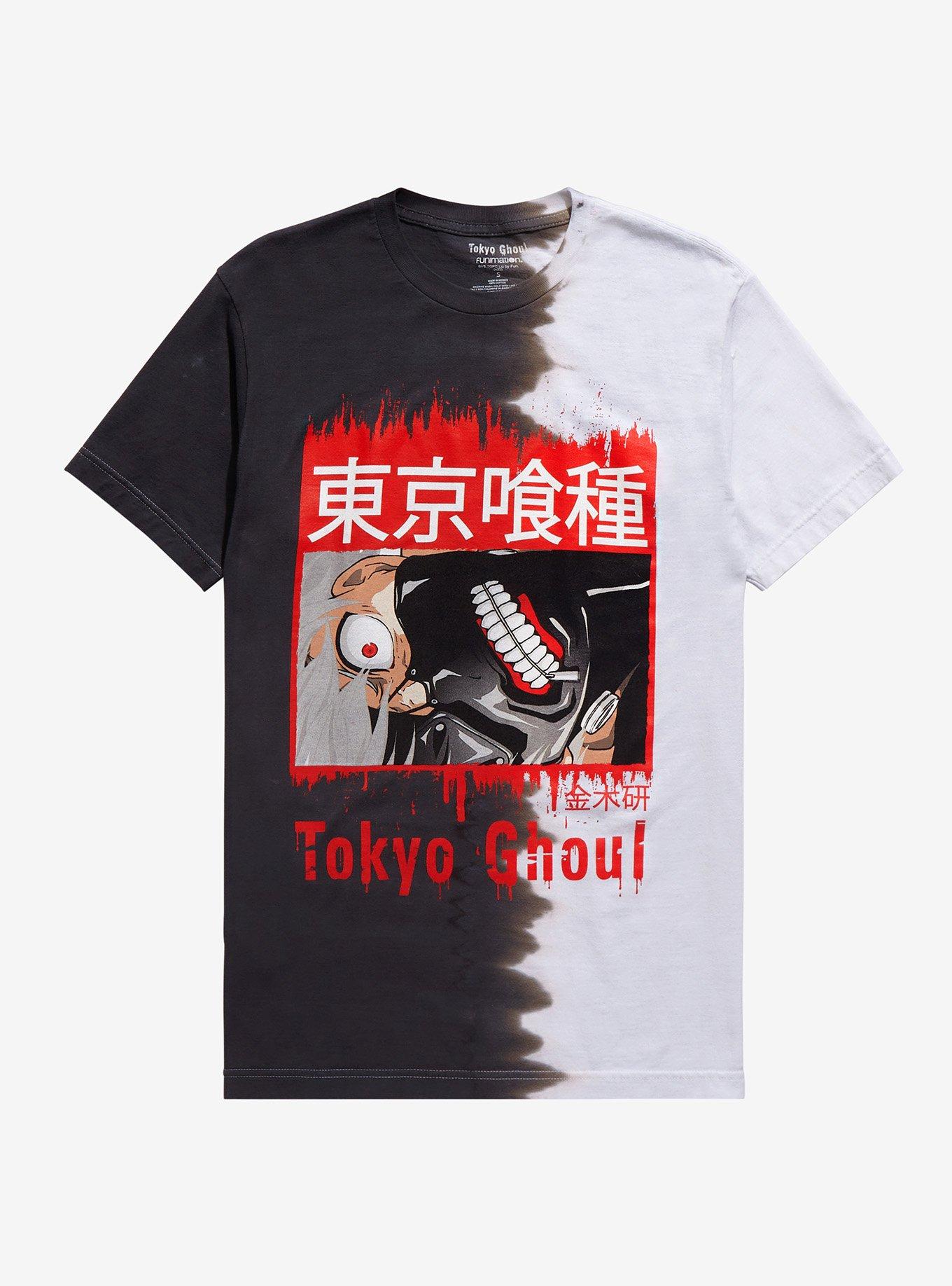 Tokyo Ghoul Black & White Split Wash T-Shirt, BLACK, hi-res
