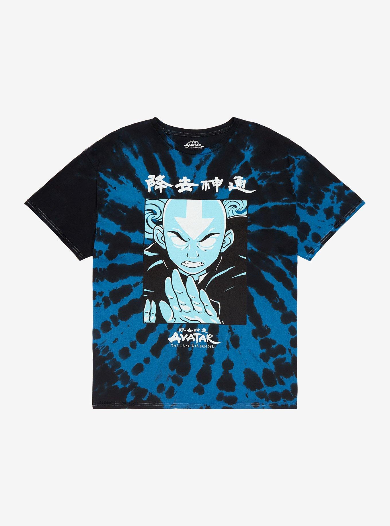 Avatar: The Last Airbender Aang Avatar State Tie-Dye T-Shirt, BLACK, hi-res