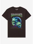 Rick And Morty Skulls T-Shirt, BLACK, hi-res