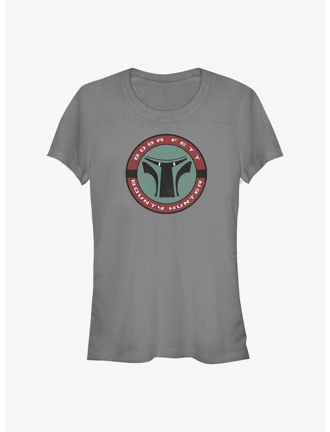 Star Wars Boba Fett Hunter Badge Girl's T-Shirt, CHARCOAL, hi-res