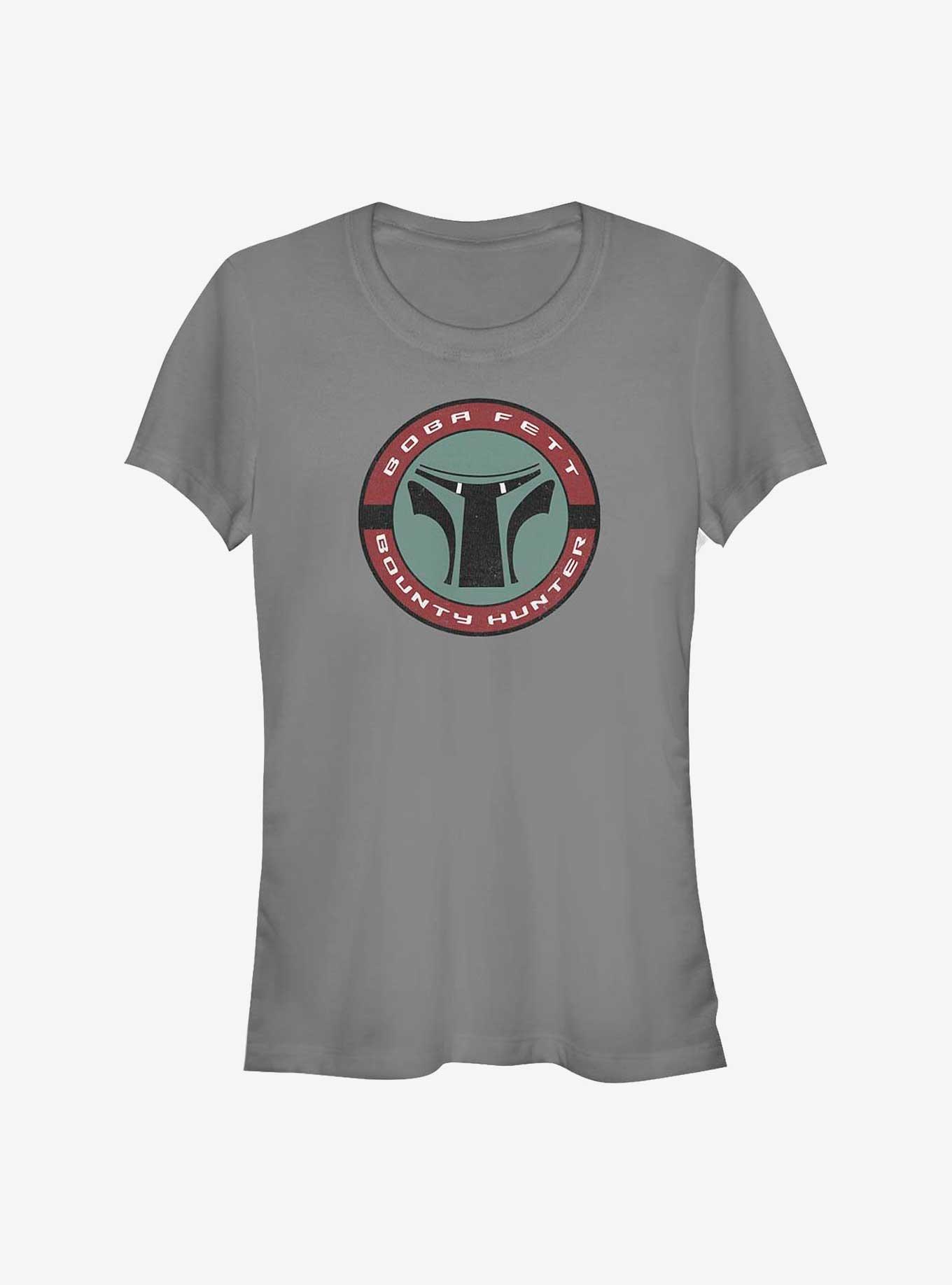 Star Wars Boba Fett Hunter Badge Girl's T-Shirt, CHARCOAL, hi-res