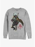 Star Wars Mandalorian Warrior Sweatshirt, ATH HTR, hi-res