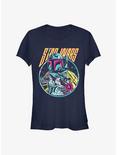 Star Wars Bobba Blaster Girl's T-Shirt, NAVY, hi-res